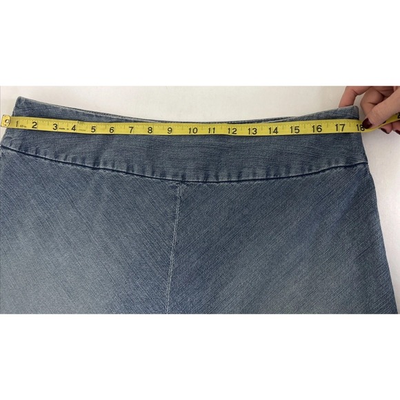 Sundance Chambray Denim Midi Skirt A-Line Womens 12 Blue Boho Country - Picture 6 of 8